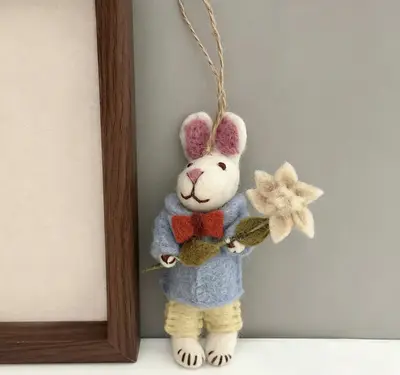 Wool Felt Rabbit Doll
